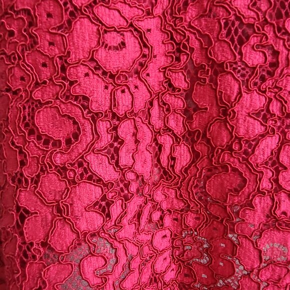 Michael Kors Red Lace Dress, Size 0 - Picture 5 of 10